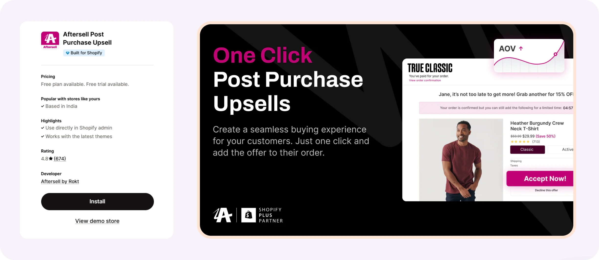 AfterSell Post-Purchase Upsell